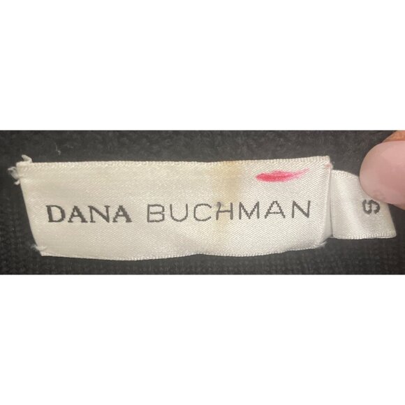 Dana Buchman Womens Black Knit & Suede Zip-Up Cardigan Sweater Jacket Size S War - Picture 4 of 7